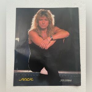 David Coverdale Rock Pinup - Blonde Singer Portrait
